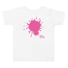 Load image into Gallery viewer, Paint Splash - Toddler Coll #1 Pink Text/Pink Paint Splash - Toddler Short Sleeve Tee *Avail In The Colors: WHITE, BLACK