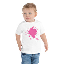 Load image into Gallery viewer, Paint Splash - Toddler Coll #1 Pink Text/Pink Paint Splash - Toddler Short Sleeve Tee *Avail In The Colors: WHITE, BLACK