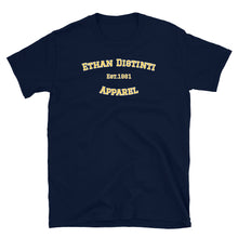 Load image into Gallery viewer, Graduate - Navy With Yellow Text , White Outline - Short-Sleeve Unisex T-Shirt