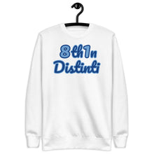 Load image into Gallery viewer, Number 81 - *White - JORDY BLUE numbers with DARK CERULEAN outline, DARK CERULEAN text with JORDY BLUE outline - Unisex Fleece Pullover