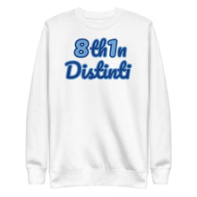 Load image into Gallery viewer, Number 81 - *White - JORDY BLUE numbers with DARK CERULEAN outline, DARK CERULEAN text with JORDY BLUE outline - Unisex Fleece Pullover