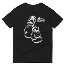 Load image into Gallery viewer, E.D.A Athletics - Big Gloves - Coll #1 - White Gloves, White Text - Unisex Short-Sleeve T-Shirt *Available In The Colors Of Black, Royal Blue