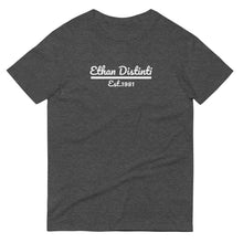 Load image into Gallery viewer, Ethan Distinti Est.1981 - Heather Color Coll #1 - Available In Other T-Shirt Heather Colors With White Text - Unisex Short-Sleeve T-Shirt