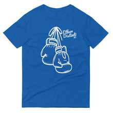 Load image into Gallery viewer, E.D.A Athletics - Big Gloves - Coll #1 - White Gloves, White Text - Unisex Short-Sleeve T-Shirt *Available In The Colors Of Black, Royal Blue