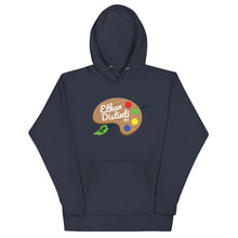 Load image into Gallery viewer, Logo Art With Green Bristles - Coll #1 Unisex Hoodies Are Avail In The Colors Of CARBON GREY, NAVY BLAZER *NOTE This Hoodie "RUN SMALL" Please Order A Size Bigger Than Your Normal Size.