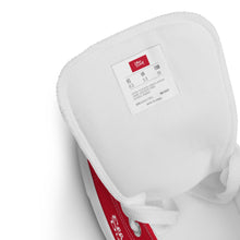 Load image into Gallery viewer, EDW - Red - White Text - Women’s High Top Canvas Sneakers