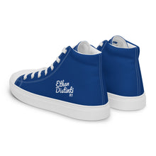 Load image into Gallery viewer, EDW - Royal Blue - White Text - Women’s high top canvas sneakers
