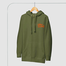 Load image into Gallery viewer, FWE - Military Green - Orange Text - Design On Back - Unisex Hoodie *NOTE This Item &quot;Run Small&quot; Order A Size Up.
