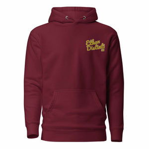 202.C - Maroon - Gold/White Text - Design On Back - Unisex Hoodie *NOTE: This Item "Run Small" Order A Size Up.