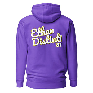 410.A - Purple - White/Old Gold/Black Text - Design On Back - Unisex Hoodie *NOTE: This Item "Run Small' Order A Size Up.