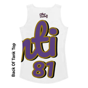 410.C - White - Purple/Old Gold/Black - Wrap Around - Women's Tank Top