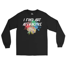 Load image into Gallery viewer, I Find Art Attractive - Art Palette - Coll #2.3 (BIG PRINT) Men’s Long Sleeve Shirt *Also Avail In Other Colors
