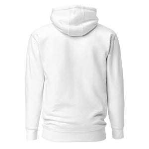 410.C - White - Purple/Old Gold/Black - Design On Front Only - Unisex Hoodie