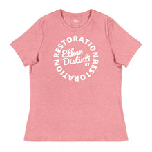 Load image into Gallery viewer, RESTORATION - Coll #2.B - Avail In The Colors: Pink, Heather Red, Heather Mauve, Athletic Heather, Heather Prism Lilac - Women&#39;s Relaxed T-Shirt
