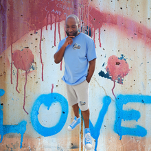 Load image into Gallery viewer, Waves Of Paint - Coll #1 - Avail In The Color: Carolina blue - Unisex Classic Tee *Design On Back
