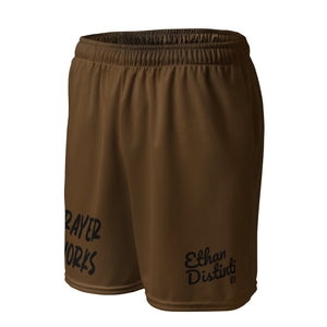 Prayer Works - Brown - Unisex Mesh Shorts