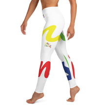 Load image into Gallery viewer, E.D.A 4 Colors Signature - White - Wrap Around With White Stitching - Yoga Leggings
