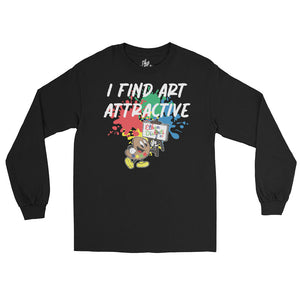 I Find Art Attractive - Ethan Palette - Coll #2 (BIG PRINT)Men’s Long Sleeve Shirt  *Also Avail In Other Colors