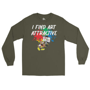 I Find Art Attractive - Ethan Palette - Coll #2 (BIG PRINT)Men’s Long Sleeve Shirt  *Also Avail In Other Colors