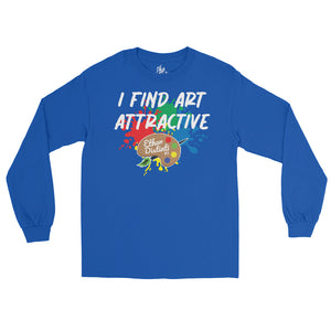 I Find Art Attractive - Art Palette - Coll #2.3 (BIG PRINT) Men’s Long Sleeve Shirt *Also Avail In Other Colors