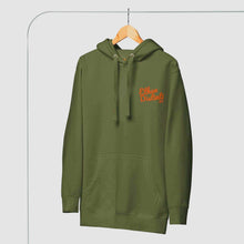 Load image into Gallery viewer, FWE - Military Green - Orange Text - Unisex Hoodie *NOTE: This Item &quot;Run Small&quot; Order A Size Up.
