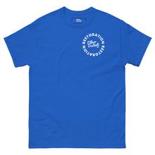 Load image into Gallery viewer, RESTORATION - Coll # 4.A - Avail In The Colors: Orange, Azalea, Irish Green, Carolina Blue, Gold, Royal Blue, Red, Purple - Unisex Classic Tee *Design On Back
