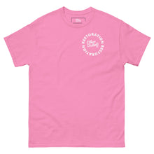 Load image into Gallery viewer, RESTORATION - Coll # 4.A - Avail In The Colors: Orange, Azalea, Irish Green, Carolina Blue, Gold, Royal Blue, Red, Purple - Unisex Classic Tee *Design On Back
