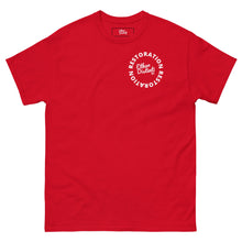 Load image into Gallery viewer, RESTORATION - Coll # 4.A - Avail In The Colors: Orange, Azalea, Irish Green, Carolina Blue, Gold, Royal Blue, Red, Purple - Unisex Classic Tee *Design On Back
