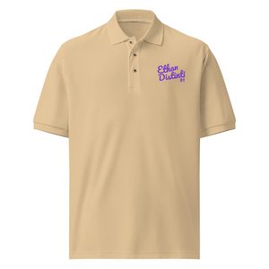 E.D.A Signature - Purple Embroidery - Coll #1 - Premium Polo: Avail In Other Colors