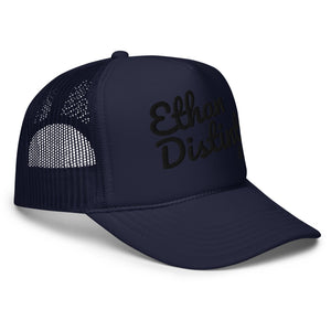 E.D.A Signature - Foam Coll# 4 - Black Embroidery - Mesh Foam Trucker Hat: Avail In Other Colors