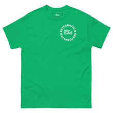 Load image into Gallery viewer, RESTORATION - Coll # 4.A - Avail In The Colors: Orange, Azalea, Irish Green, Carolina Blue, Gold, Royal Blue, Red, Purple - Unisex Classic Tee *Design On Back
