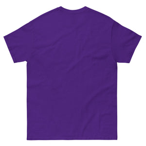 410.A - Purple - BIG PRINT - White/Old Gold/Black Text - Unisex Classic Tee