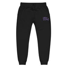 Load image into Gallery viewer, FWE - Black - Purple Embroidered Text - Unisex Fleece - Slim Fit Sweatpants *NOTE: This Item &quot;Run Small&quot; Order A Size Up.
