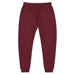 FWE - Maroon - Gold Embroidered Text - Unisex Fleece - Slim Fit Sweatpants