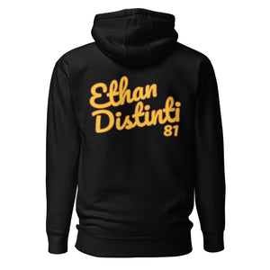 202.A - Black - Gold/Maroon Text - Design On Back/Front - Unisex Hoodie