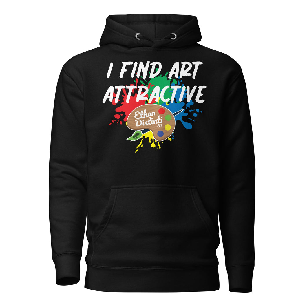 I Find Art Attractive - Art Palette - Coll #4.4 (BIG PRINT) Unisex Hoodie *Also Avail In Colors