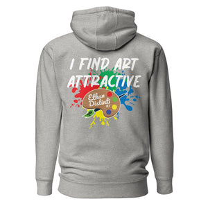 I Find Art Attractive - Art Palette - Coll 4.5 - Unisex Hoodie *Design On Back, Also Avail In Other Colors