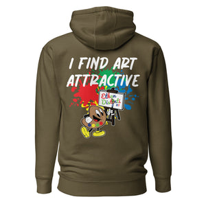 I Find Art Attractive - Ethan Palette - Coll #4.2 - Unisex Hoodie - Design On Back *Also Avail Other Colors