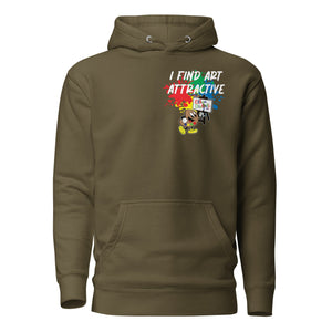 I Find Art Attractive - Ethan Palette - Coll #4.2 - Unisex Hoodie - Design On Back *Also Avail Other Colors