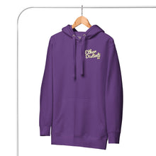 Load image into Gallery viewer, 410.A - Purple - Small Print - White/Old Gold/Black Text - Design On Front Only - Unisex Hoodie
