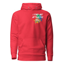Load image into Gallery viewer, I Find Art Attractive - Art Palette - Coll 4.5 - Unisex Hoodie *Design On Back, Also Avail In Other Colors
