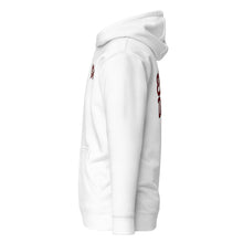 Load image into Gallery viewer, 202.B - White - Maroon/Black Text - Design On Back/Front - Unisex Hoodie
