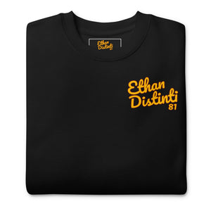 202.A - Black - Gold/Maroon Text - Unisex Sweatshirt - Design On Back/Front