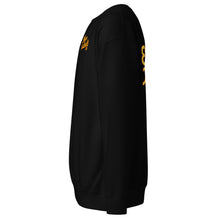 Load image into Gallery viewer, 202.A - Black - Gold/Maroon Text - Unisex Sweatshirt - Design On Back/Front
