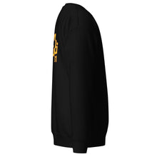 Load image into Gallery viewer, 202.A - Black - Gold/Maroon Text - Unisex Sweatshirt - Design On Back/Front
