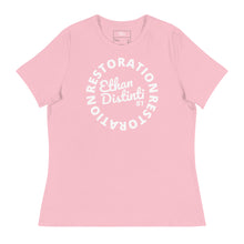 Load image into Gallery viewer, RESTORATION - Coll #2.B - Avail In The Colors: Pink, Heather Red, Heather Mauve, Athletic Heather, Heather Prism Lilac - Women&#39;s Relaxed T-Shirt
