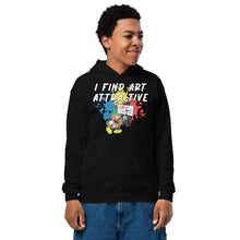 Load image into Gallery viewer, I Find Art Attractive - Ethan Palette - Coll #4.3 (Youth) Heavy Blend Hoodie * Avail In Black, Royal Blue
