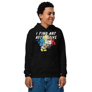 I Find Art Attractive - Ethan Palette - Coll #4.3 (Youth) Heavy Blend Hoodie * Avail In Black, Royal Blue