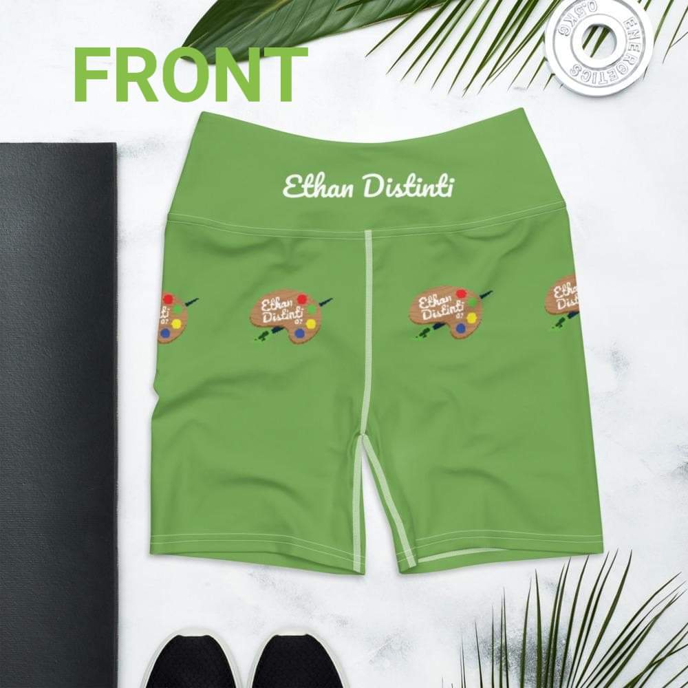 9:15 Palette - Green - Yoga Shorts