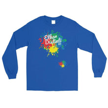 Load image into Gallery viewer, E.D.A Signature - Paint Splash Coll #3 - Men’s Long Sleeve Shirt - Avail In The Colors Of : BLACK, ROYAL BLUE, LIGHT PINK
